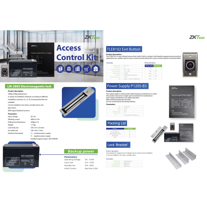 ZK-ACCESSCONTROL-KIT-P1205-B3